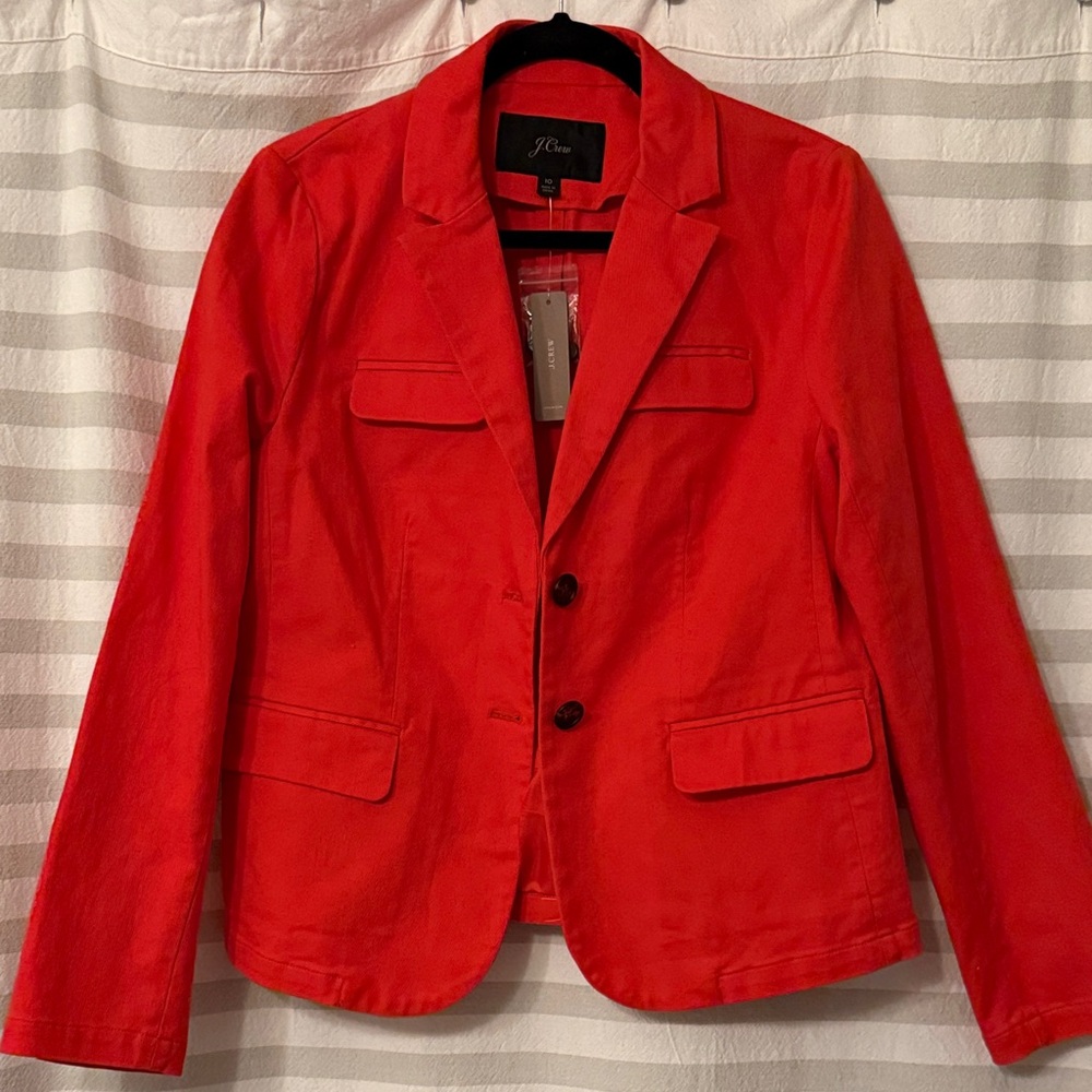 NWT J. Crew Women's Bright Red Blazer sz 10 - Picture 6 of 14